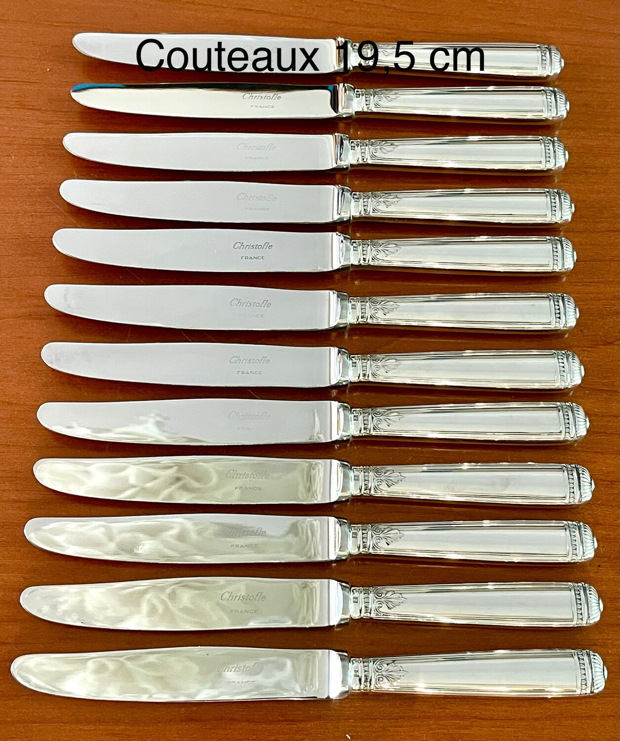 Christofle Malmaison, 12 cheese dessert knives 19.5 cm