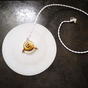 Abat-jour suspension en opaline blanche