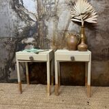 Pair of Celadon bedside tables