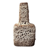 Fat lava ceramic vase from the 60s, brown and beige, Netherlands