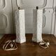 Paire de lampes Hollywood Regency en céramique imitation bambou XXe