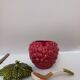 Raspberry slip sugar bowl