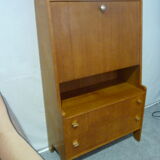 Secretary in light wood of the 1960s