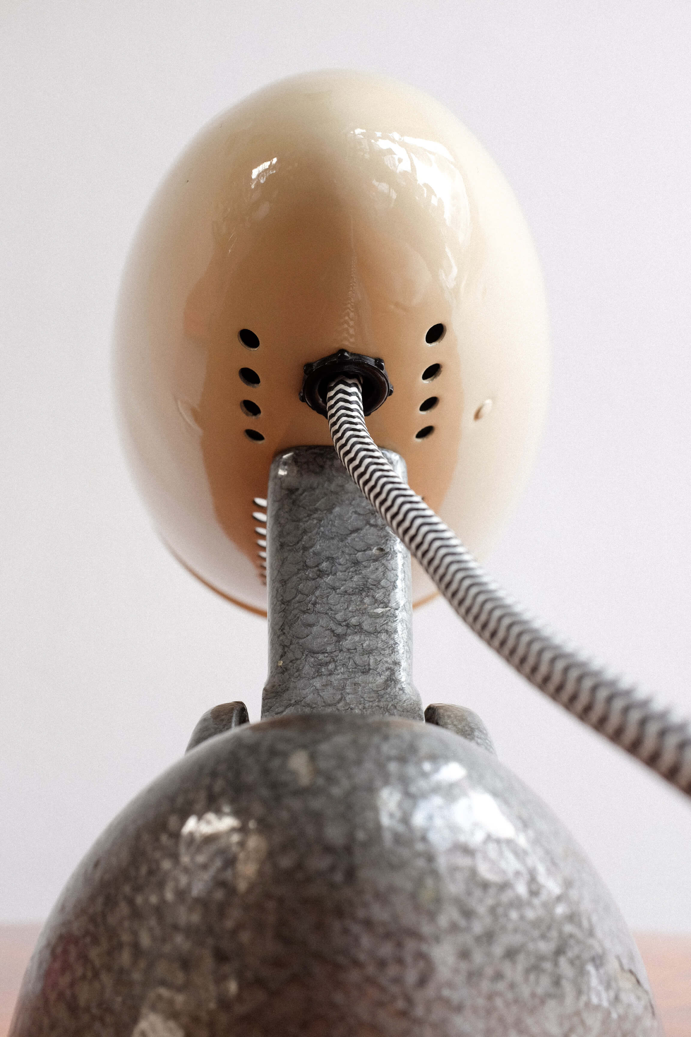 Industial czechoslovak prema table lamp, 1970s