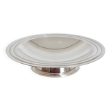 Dish on a silver-plated metal pedestal Christofle, made in France, compote dish.