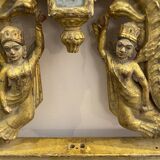 Architectural element from an Indian temple in gilded wood