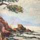 Marine "Evening in Cap d'Antibes" signed around 1950