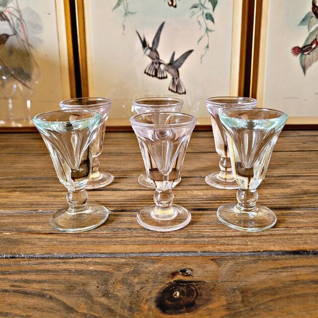 Petit verres bistrot vintage "voleurs" "trompeurs" (lot de 6)