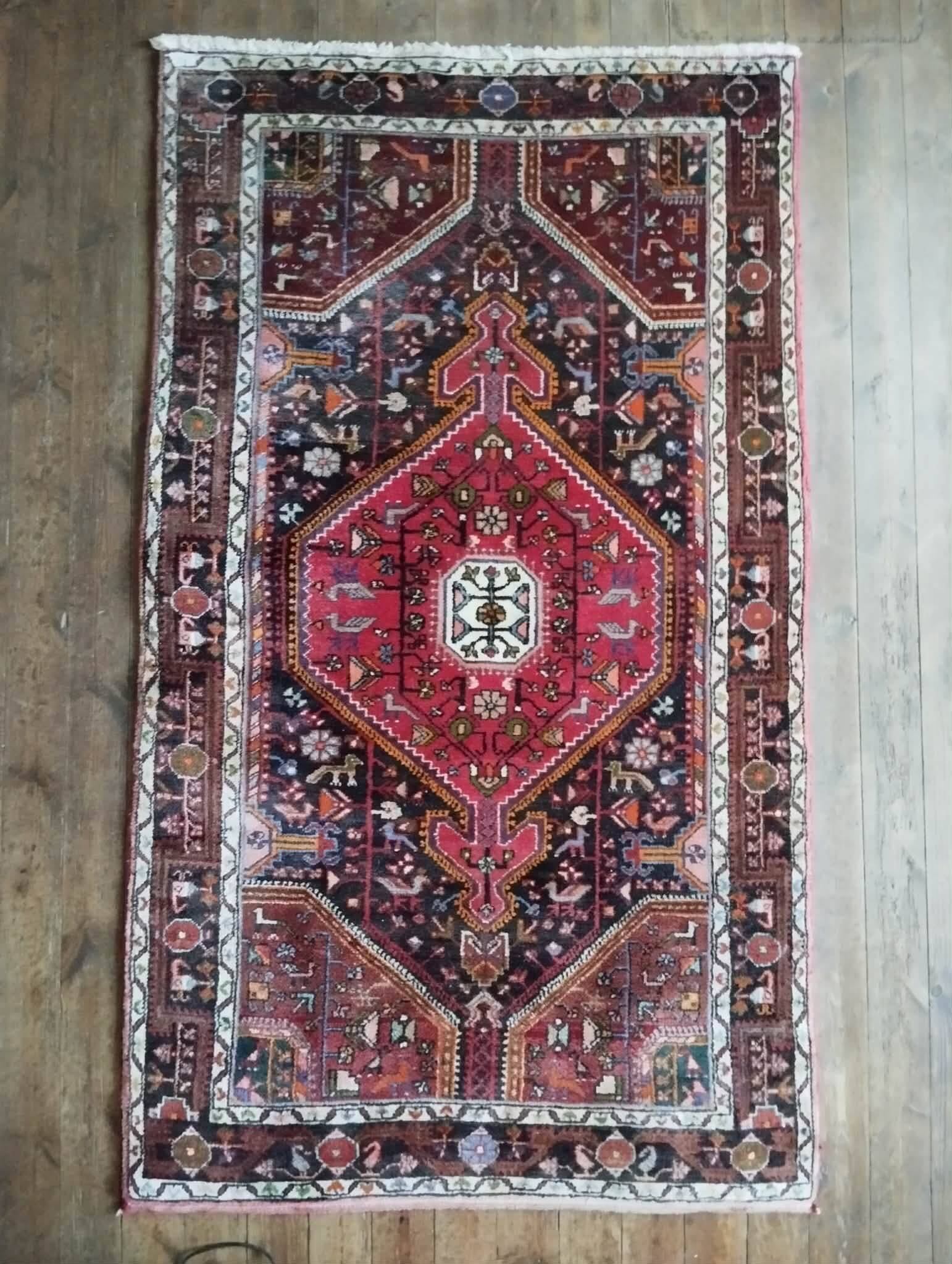 Handmade Persian Tuyserkan rug 218x124cm