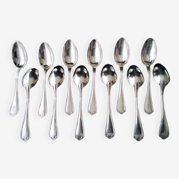 12 silver metal teaspoons Ercuis Sully model