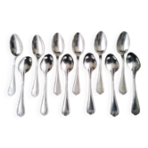 12 silver metal teaspoons Ercuis Sully model