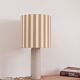 Lampe grès et abat-jour rayé