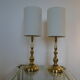 Pair of vintage Scandinavian brass lamps 1960