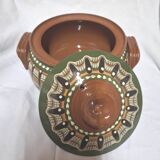 Handcrafted glazed stoneware soup tureen