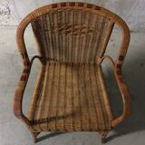 Rattan armchair 60s
