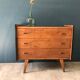 Vintage chest of drawers with compass feet
