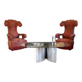 A pair of large armchairs, France early 20th century.