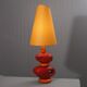 Louis Drimmer large ceramic pebble lamp orange 1980s