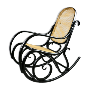 Rocking-chair noir vintage