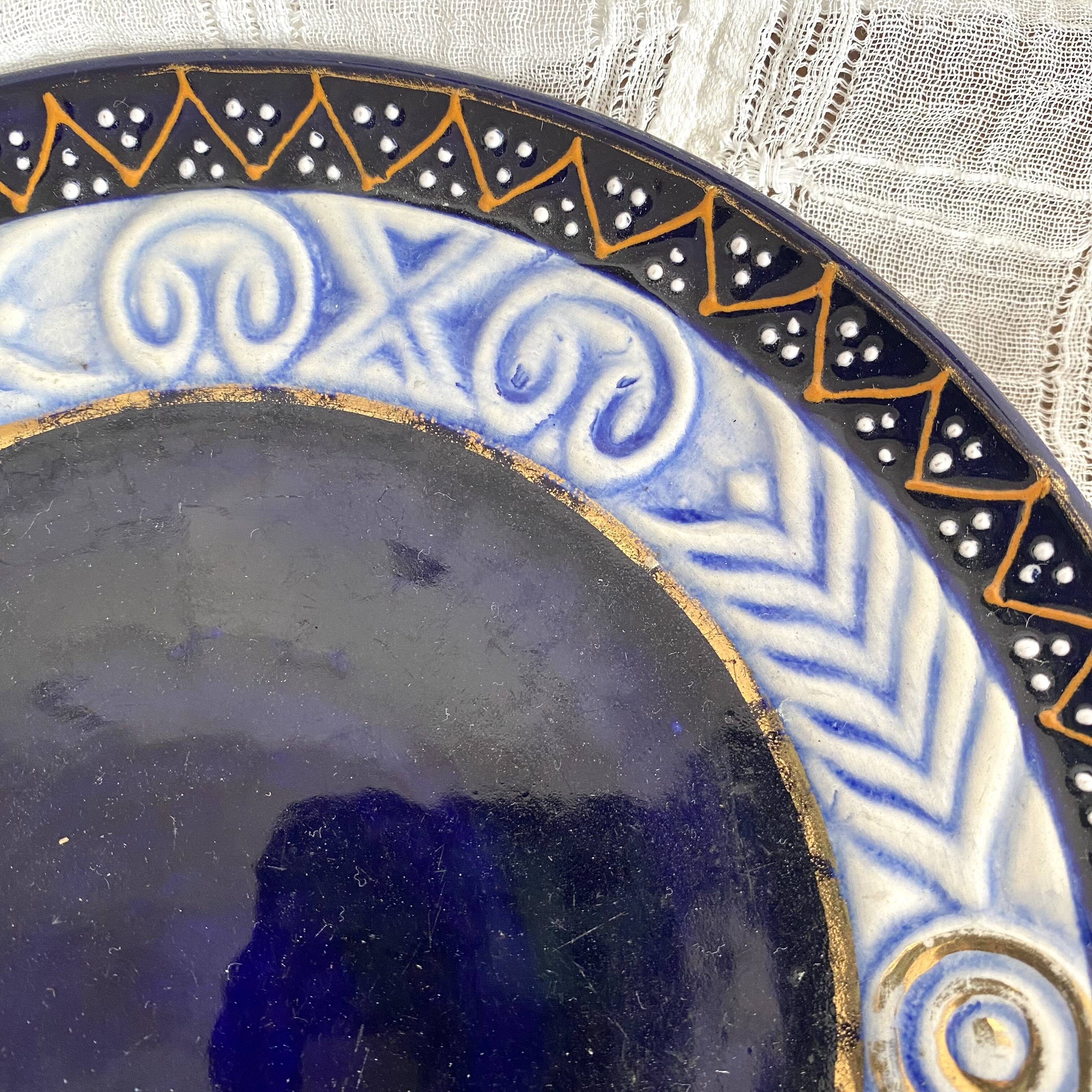 Large HB Quimper cup with saucer