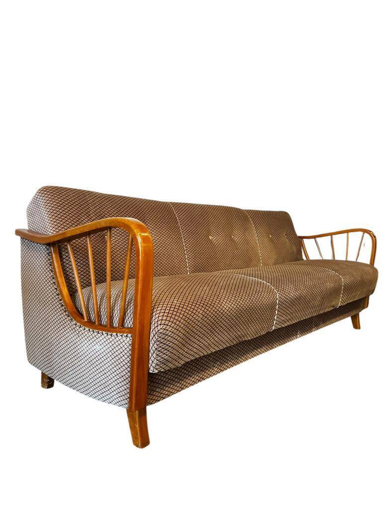 Canapé vintage en bois / canapé-lit / canapé