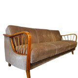 Canapé vintage en bois / canapé-lit / canapé