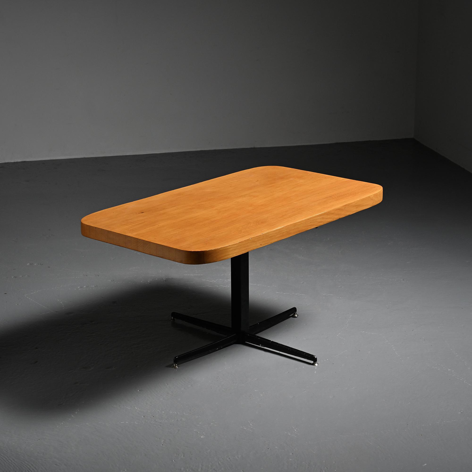 Table rise and fall for the Arcs, by Charlotte Perriand circa 1975