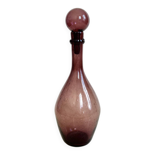 Grande carafe en verre bullé Biot 42 cm — Beyit