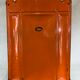 Porte louche en tôle émaillé orange vintage