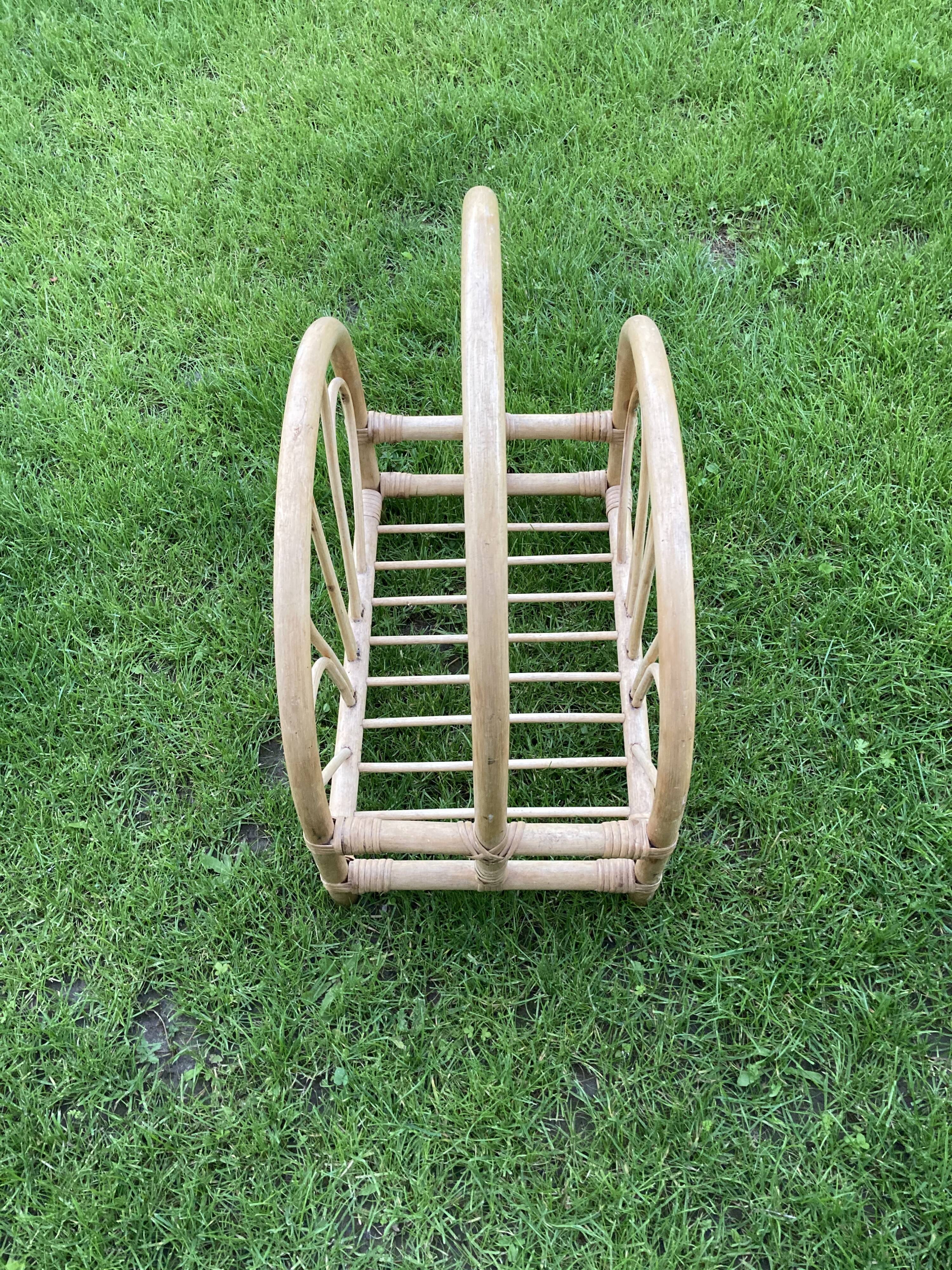 Panier à bois en rotin