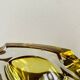 Cendrier vintage en verre moulé jaune et transparent