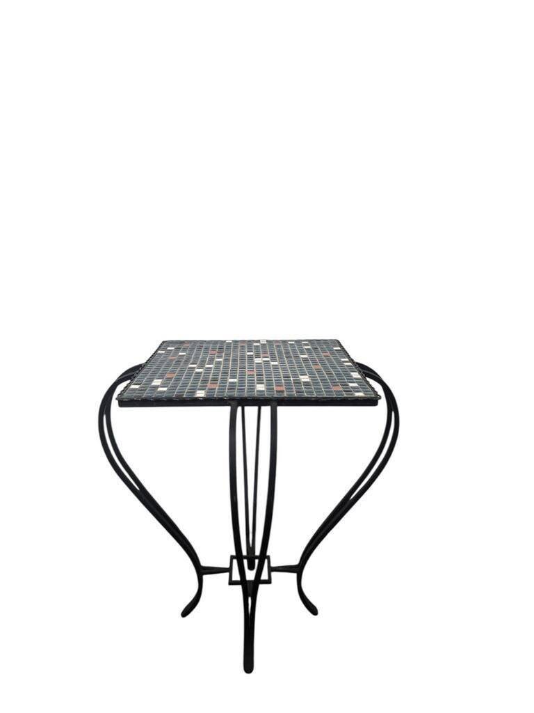 Vintage blue mosaic coffee table / plant table / side table