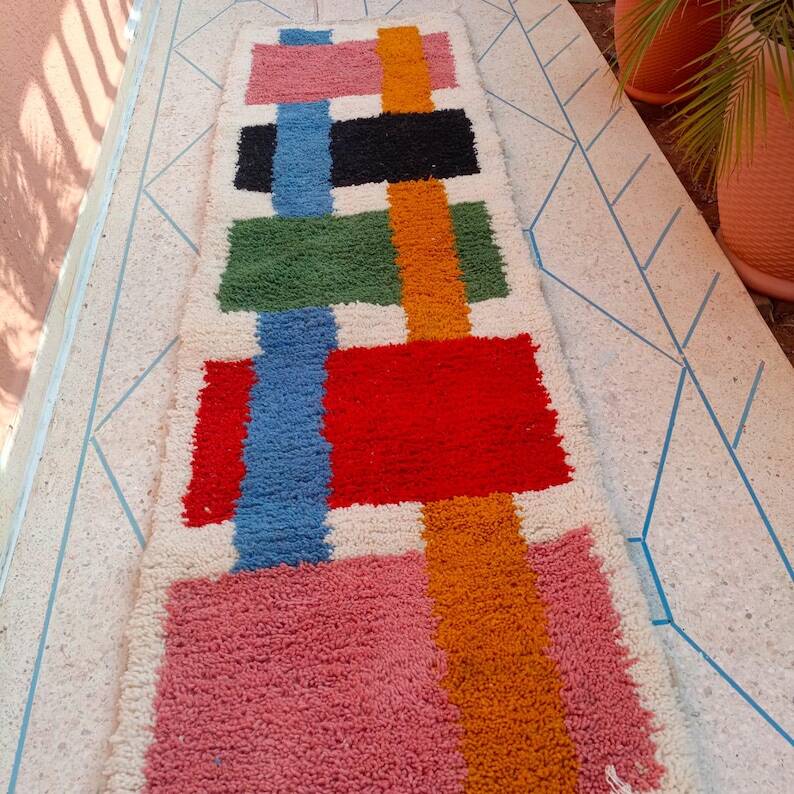 Handmade runner rug 300cmx70cm