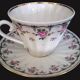 Tea cup with saucer in Russian porcelain Lomonosov, St Petersburg.
