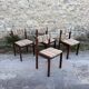 Set of 4 vintage 70s beech chairs