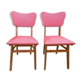 Deux chaises rouges vintage