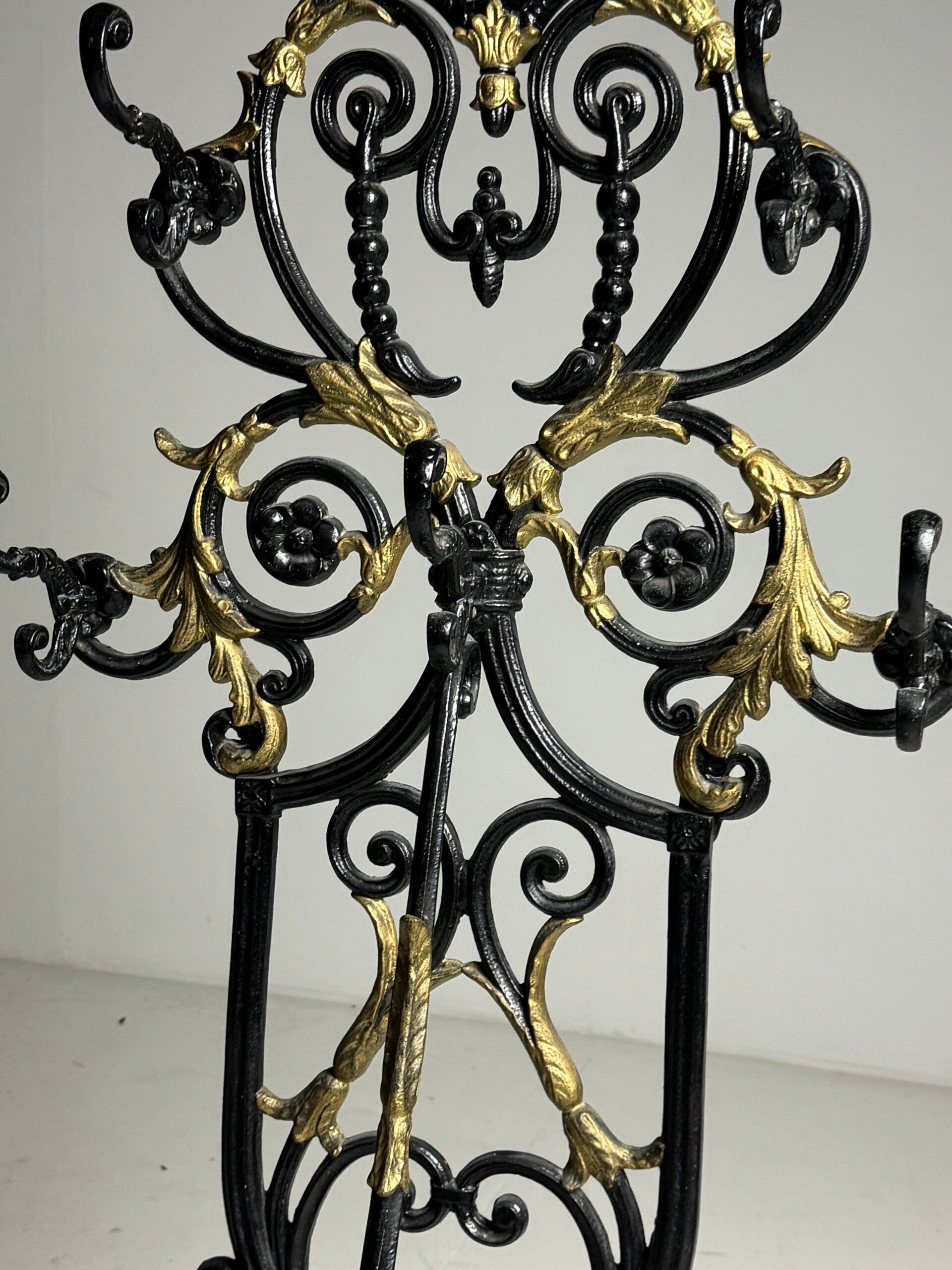 19th century cast iron coat rack