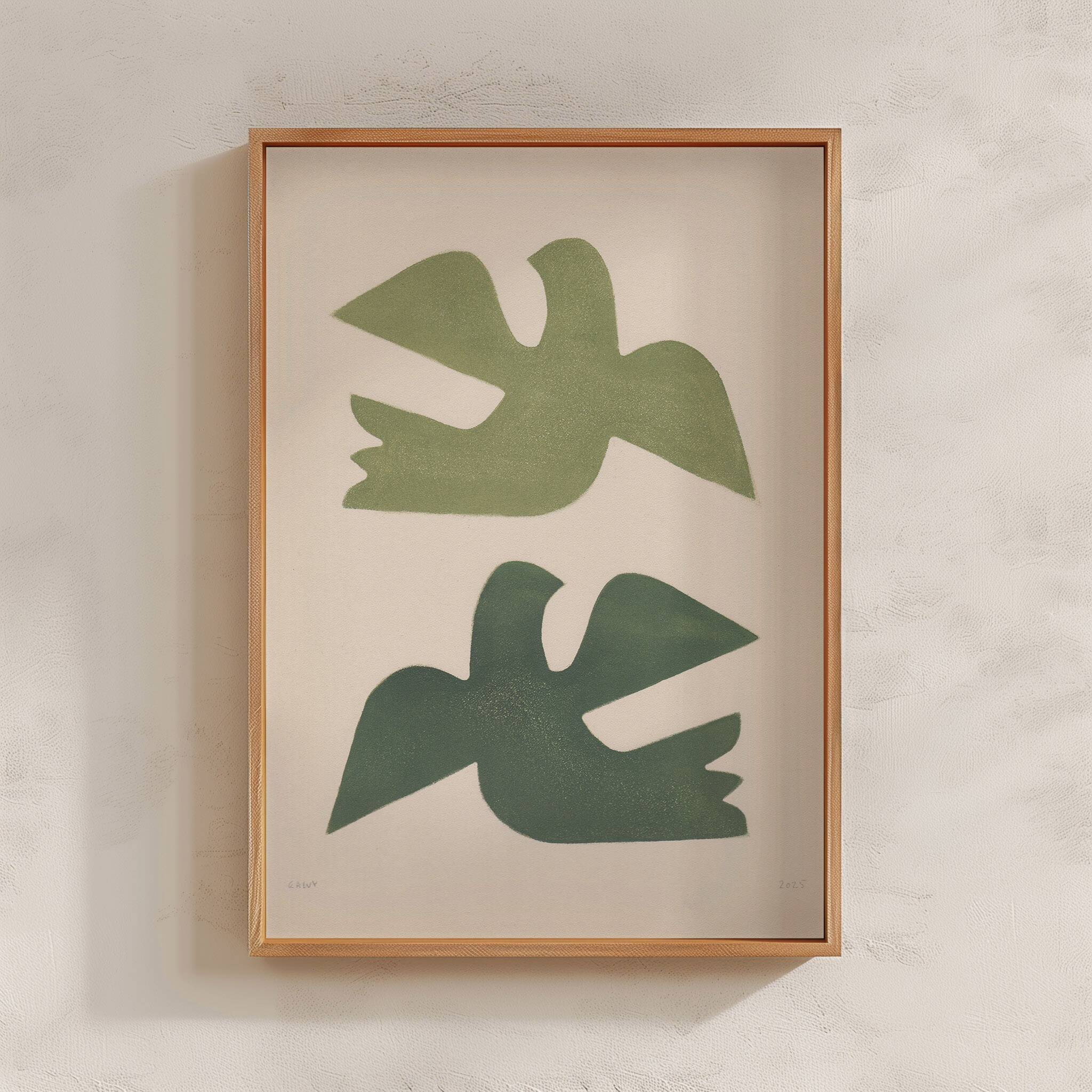 Painting on paper, abstract painting 30x40cm b207 signed eawy