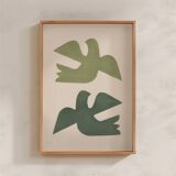 Painting on paper, abstract painting 30x40cm b207 signed eawy