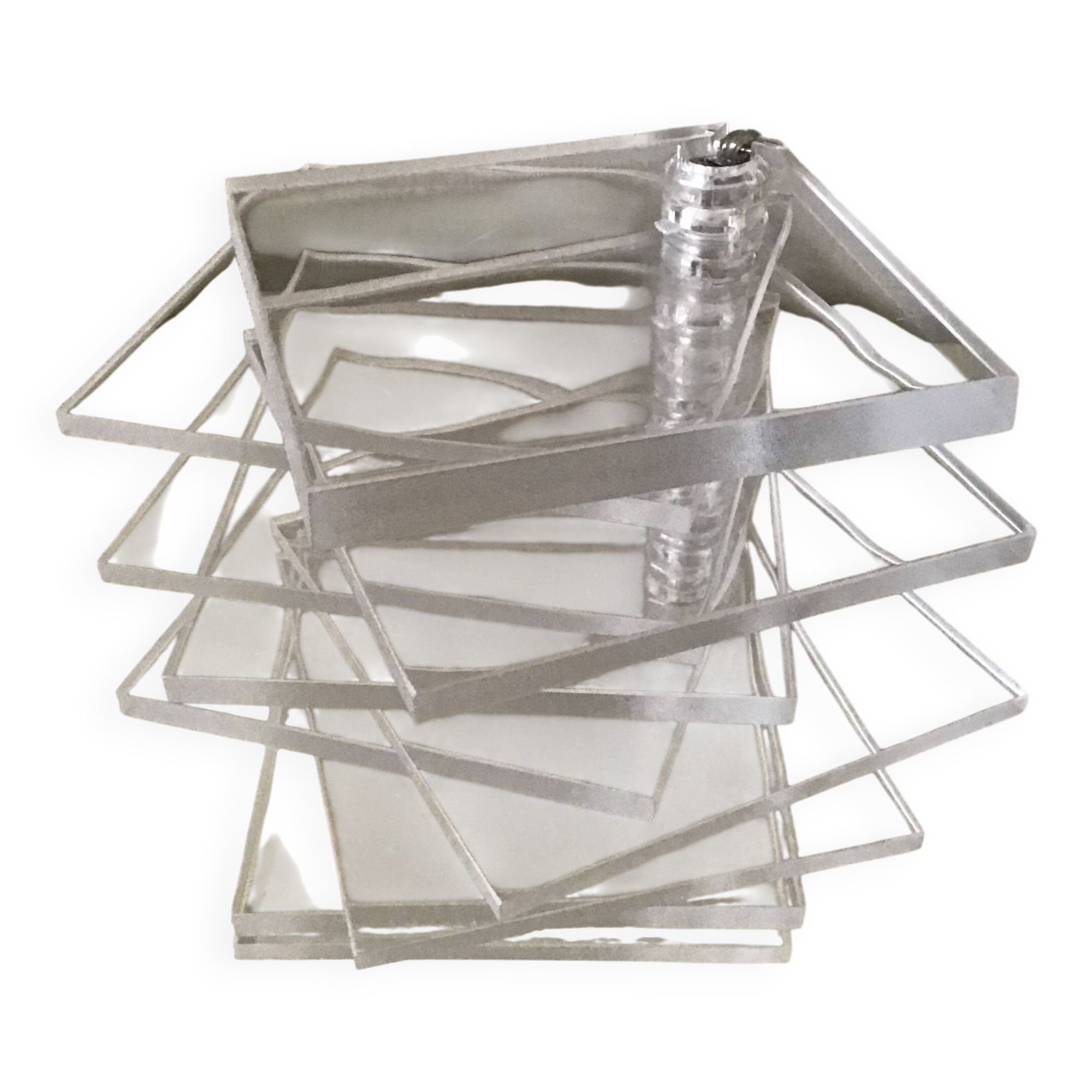 Vintage plexiglass lamp, Tybble model, IKEA, blue light