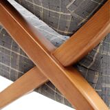 Mid-Century Franco Albini Fiorenza Graphite-blue Wool Ash Italian 1950 Armchair