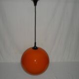 Orange ball pendant light from the 60s and 70s