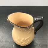 Pichet Kg Luneville céramique beige avec anse noir vintage