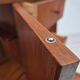 1960s, Danish chest of drawers with a mirror inside, original condition, teak wood.