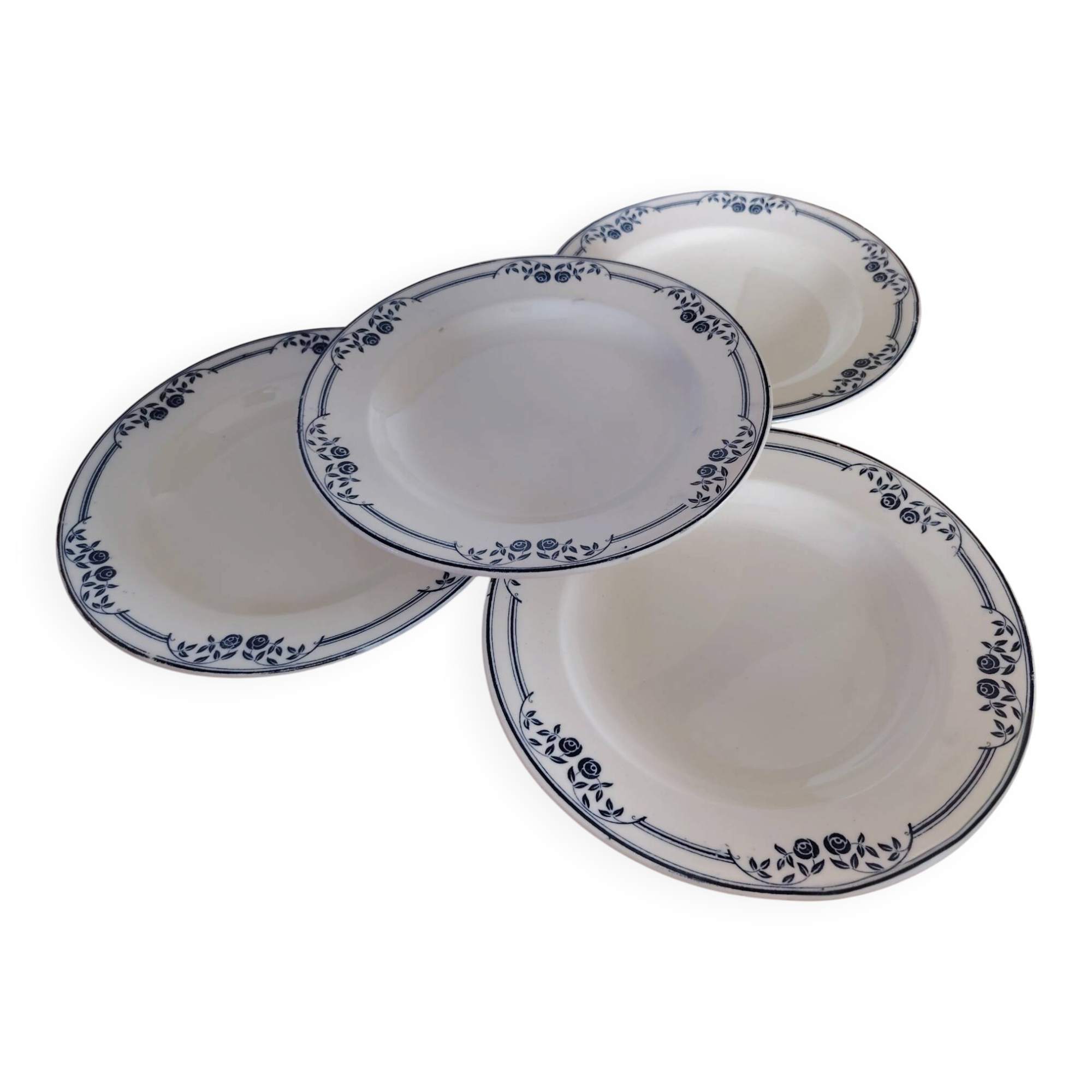 4 deep plates Saussure Ironstone