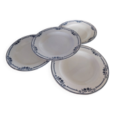 4 deep plates Saussure Ironstone