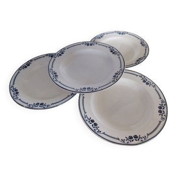 4 deep plates Saussure Ironstone