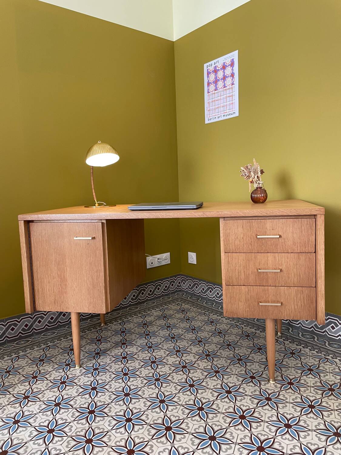Bureau en bois vintage 60-70