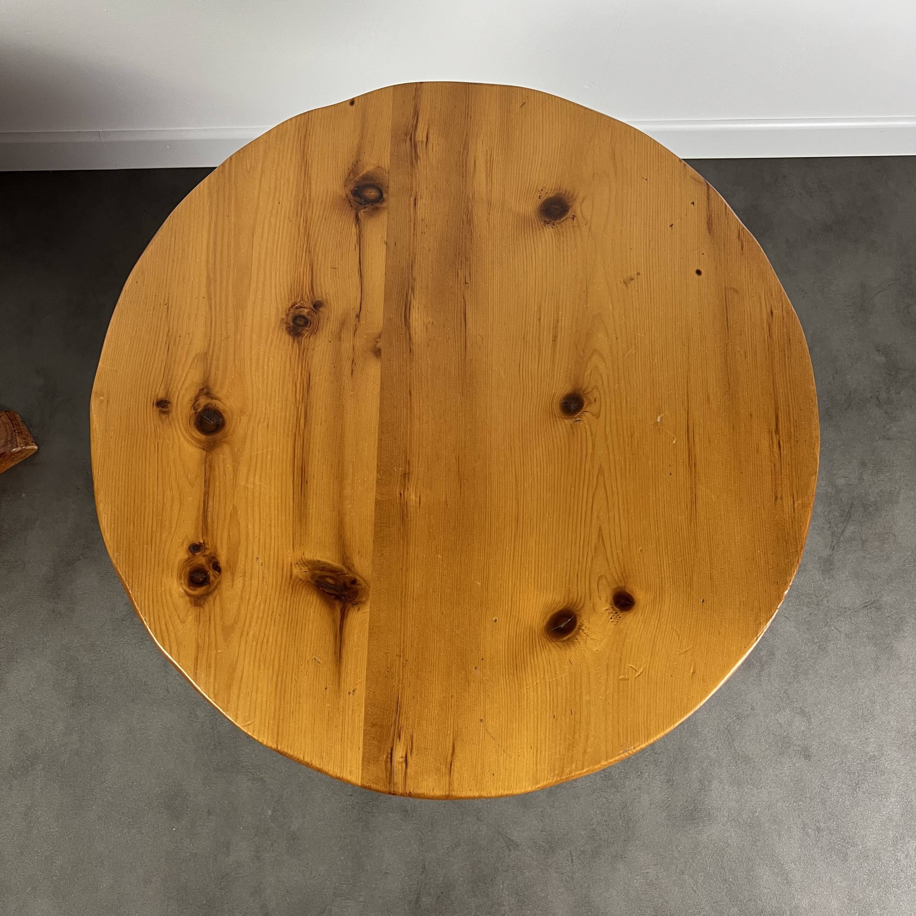 Pair of antique round coffee tables