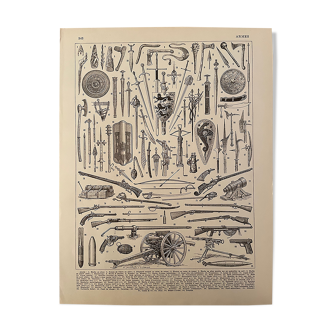 Lithograph engraving on the weapons of 1928